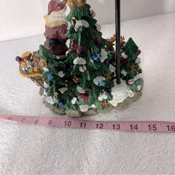 Vintage Christmas Candle Lamp Scene Santa Sleigh Toys  Kids Festive Decor - Picture 14 of 16